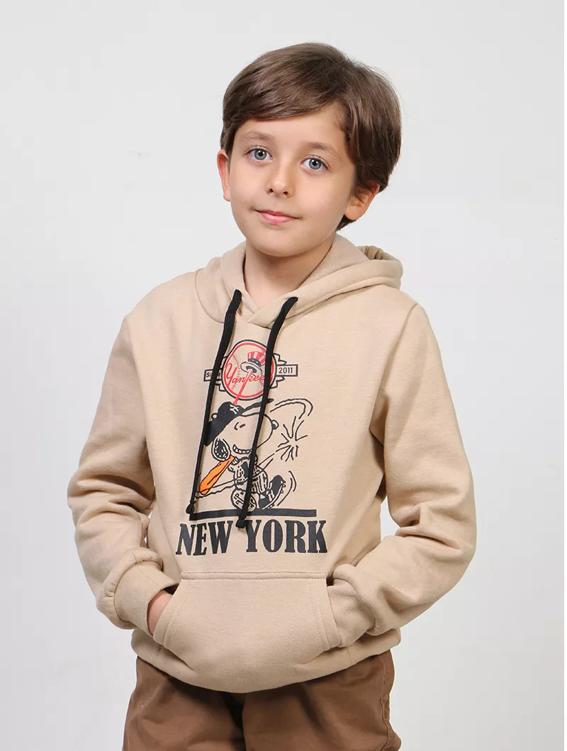 Sweat-shirt à capuche imprimé garçon